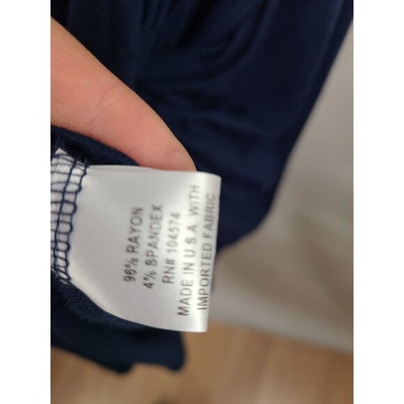 The Vanity Room Womens Dress Size 2X Navy Knot Front Hi-Low Sleeveless Jersey - Picture 8 of 9